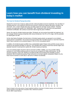 Learn how you can benefit from dividend investing in today`s market