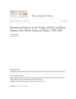 Pemmican Empire: Food, Trade, and the Last Bison Hunts in the