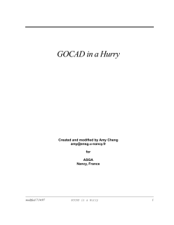 GOCAD in a Hurry