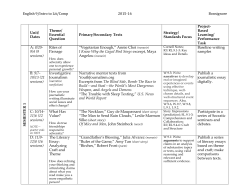 English 9/Intro to Lit/Comp 2015-‐16 Bonsignore Unit