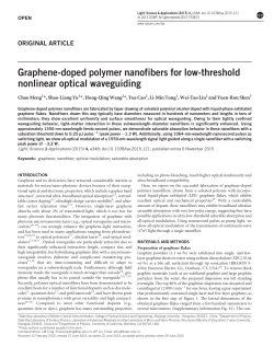 Graphene-doped polymer nanofibers for low-threshold