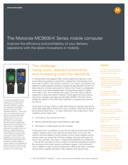 Motorola Mc9500-K Series mobile computer