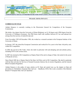 CURRICULUM VITAE Adinda Sinnaeve is currently working in the