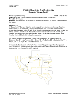 NUMB3RS Activity - TI Education