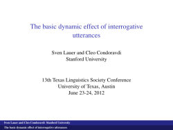 The basic dynamic effect of interrogative utterances