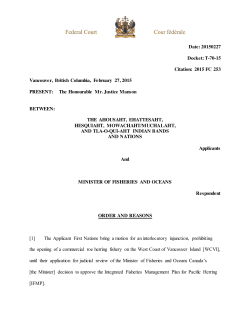 Date: 20150227 Docket: T-70-15 Citation: 2015 FC 253 Vancouver