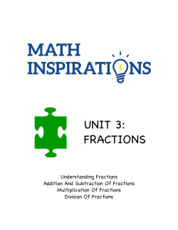 unit 3: fractions - Math Inspirations