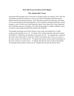 Adams Onis Treaty Instructions