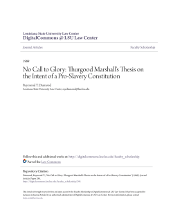 No Call to Glory - DigitalCommons @ LSU Law Center