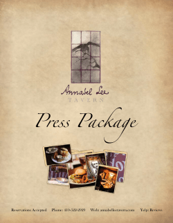 Press Package - Annabel Lee Tavern