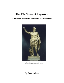 The Rēs Gestae of Augustus