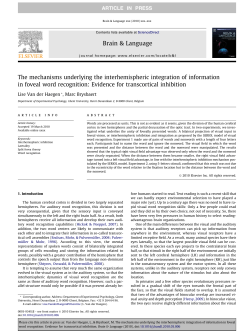 The mechanisms underlying the interhemispheric - crr