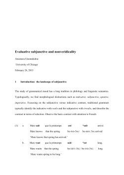 Evaluative subjunctive and nonveridicality
