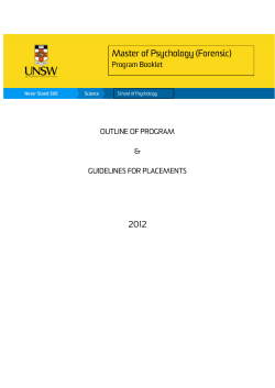 Master of Psychology (Forensic) - UNSW Psychology