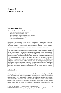 Chapter 9 Cluster Analysis