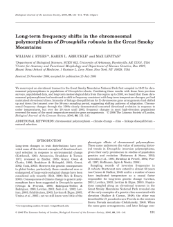 Long-term frequency shifts in the chromosomal polymorphisms of