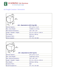 Air Freight Container Specification