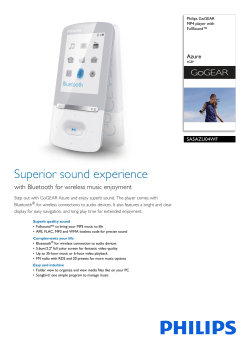 SA5AZU04WF/97 Philips MP4 player with FullSound™
