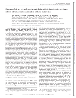 Saturated, but not n-6 polyunsaturated, fatty acids induce insulin