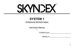 SKYNDEX SYSTEM 1 Manual