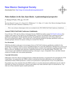 Paleo-Indians in the San Juan Basin: A Paleontological Perspective