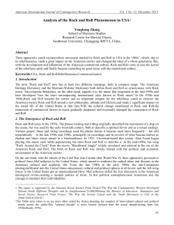 Analysis of the Rock and Roll Phenomenon in USA