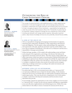 Outsourcing the Role of Chief Investment Officer