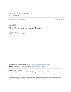 The Characterization of Elmire - CU Scholar