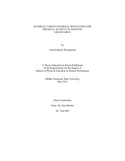 INTERNAL VERSUS EXTERNAL MOTIVATION FOR PHYSICAL