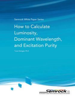 How to Calculate Luminosity, Dominant Wavelength