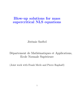 Blow-up solutions for mass supercritical NLS equations