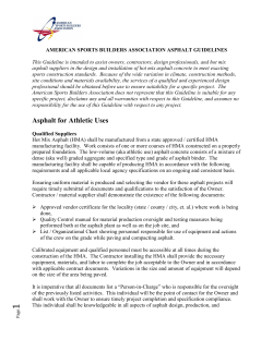 ASBA Asphalt Guidelines - American Sports Builders Association