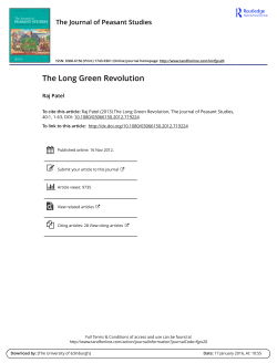 The Long Green Revolution