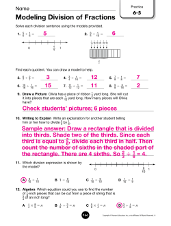 Modeling Division of Fractions