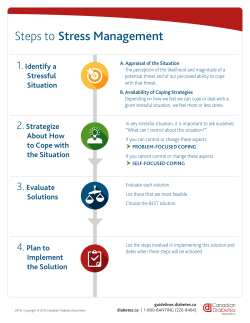 Steps to Stress Management - Canadian Diabetes Guidelines