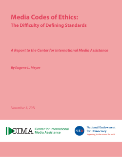 Media Codes of Ethics