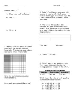 Monday, Sept. 21st 1. Show your work and solve: a