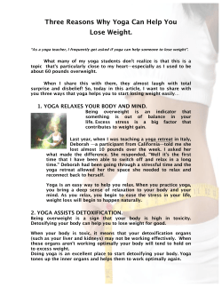 Three Reasons Why Yoga Can Help You Lose Weight.