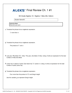 Final Review Ch. 1 #1