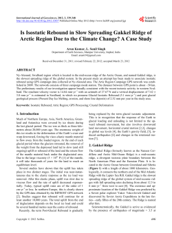 Is Isostatic Rebound in Slow Spreading Gakkel Ridge of Arctic