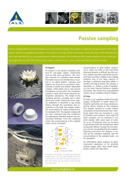 Passive sampling - ALS Scandinavia
