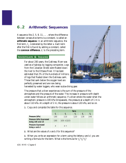 6.2 Arithmetic Sequences