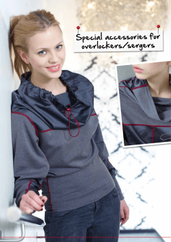 Special accessories for overlockers/sergers