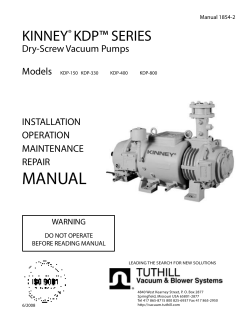 MANUAL - Tuthill Vacuum and Blowers