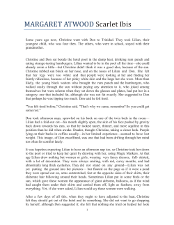 MARGARET ATWOOD Scarlet Ibis