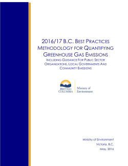 Emission Factors used in Reporting the B.C. Government`s GHG