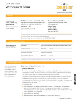 Scholar`s Edge Withdrawal Request Form
