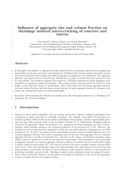 Influence of aggregate size and volume fraction on
