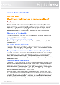 Gothic: radical or conservative?