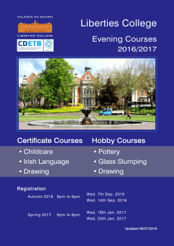 Evening Courses - Liberties College